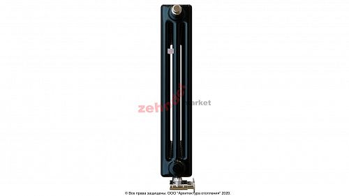 Радиатор Zehnder Charleston Completto 3057/14 V001 1/2 RAL 9217 matt цвет Черный нижнее подключение