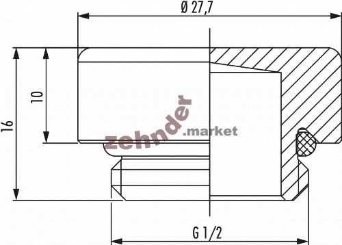 Воздухоотводчик кнопочный Hummel Design Technik G1/2&quot;, латунь, цвет белый (2432120090)