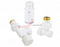 Комплект Schlosser DN15 GZ1/2 x GW1/2 аксиальный с термостатом Мини M30x1,5 цвет Белый (602200126)