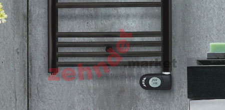 Электрический полотенцесушитель Zehnder Aura PBEBZ-090-50/MQ RAL 9005 matt/патрон Musa RAL 9005 matt